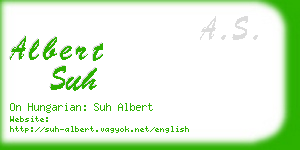 albert suh business card